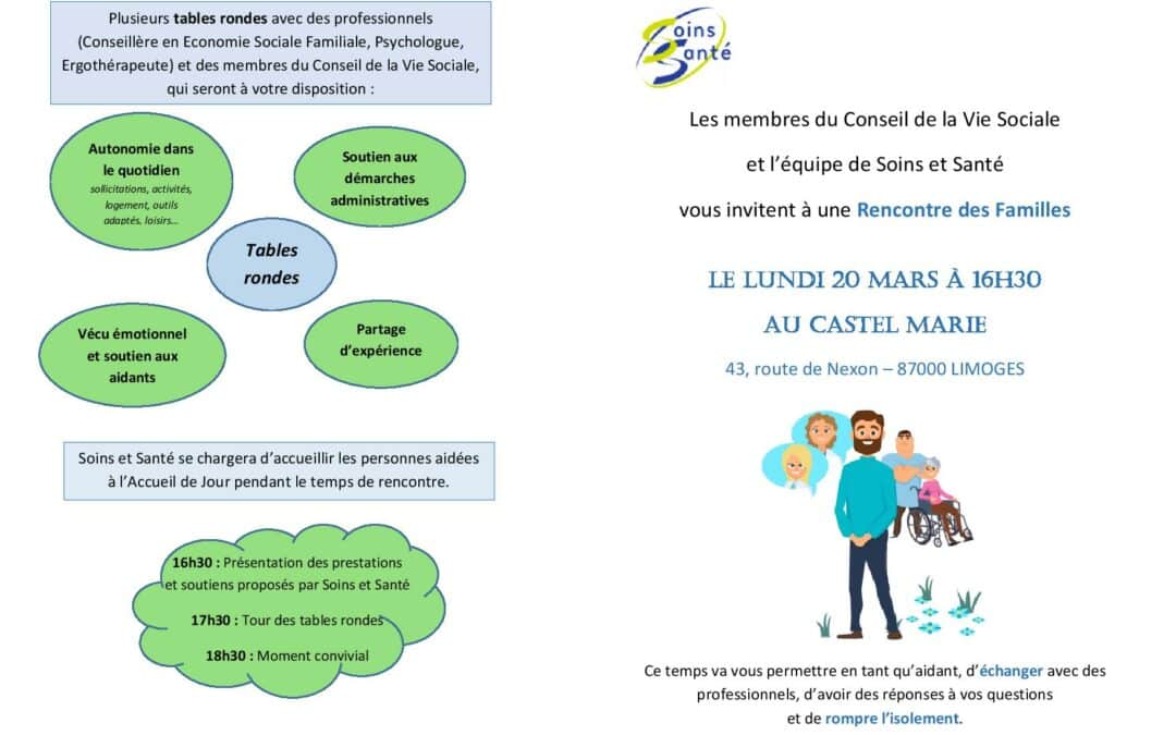 Venez participer à la Rencontre des Familles le 20 Mars 2023