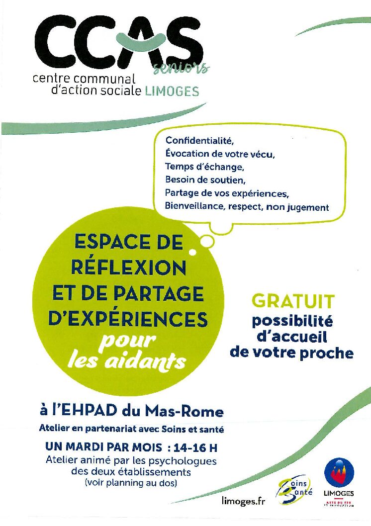 Espace de réflexion et de partage d’expériences pour les aidants