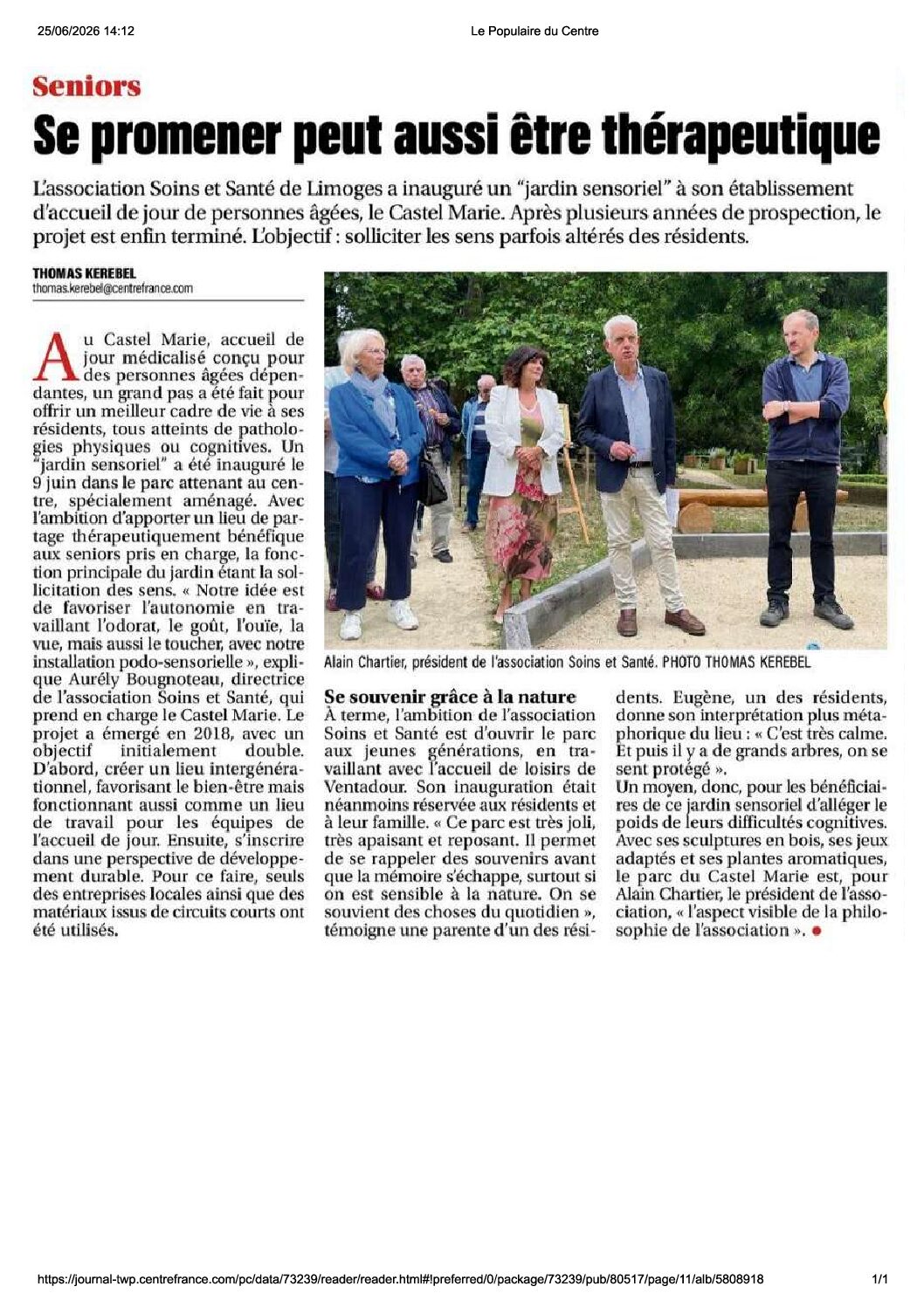 Retour sur l’inauguration de notre jardin sensoriel 🌿